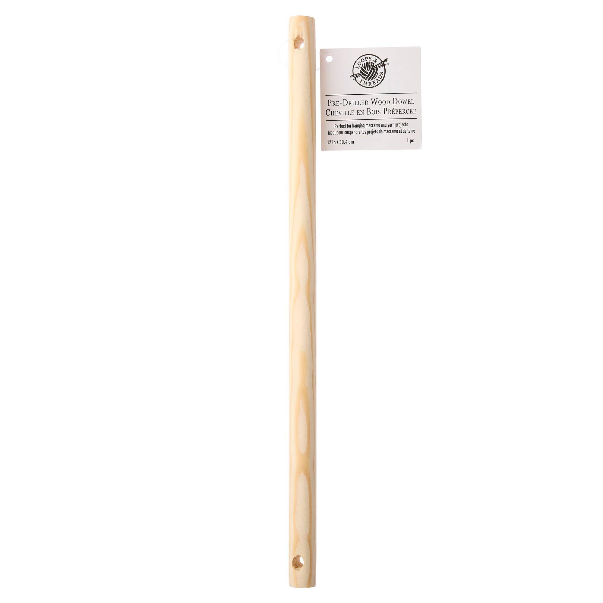 Pre-Drilled Wood Dowel by Loops & Threads®